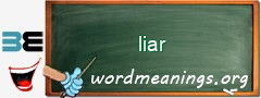 WordMeaning blackboard for liar